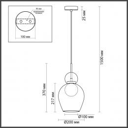 Изображение продукта Подвесной светильник Odeon Light Blacky 5023/1 